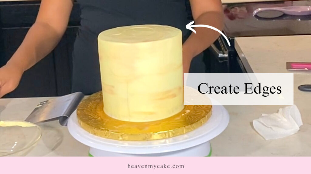 How to get Smooth Buttercream Edges - Heaven My Cake