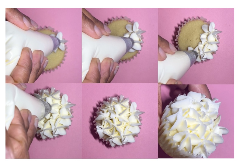 4 Easy Cupcake Designs Using Wilton's 1M Piping Tip - Heaven My Cake