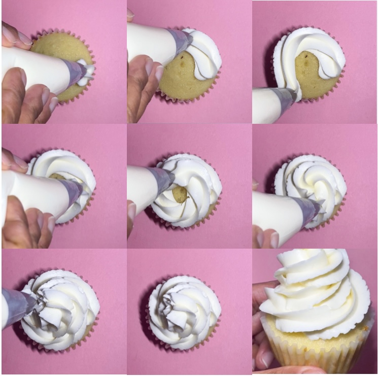 4 Easy Cupcake Designs Using Wilton's 1M Piping Tip - Heaven My Cake